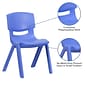 Flash Furniture Plastic Student Stacking Chair, Blue, 2-Pieces (2YUYCX005BLUE)