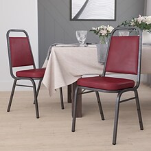 Flash Furniture Fabric Banquet Folding Chair, Gray Fabric/Silver Vein Frame, 4-Pieces (4FDBHF1SVBCG)