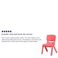 Flash Furniture Plastic School Chair with 10.5" Seat Height, Red, 2-Pieces (2YUYCX003RED)