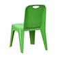 Flash Furniture Plastic School Chair with Carrying Handle and 11'' Seat Height, Green, 2-Pieces (2YUYCX011GREEN)