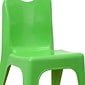 Flash Furniture Plastic School Chair with Carrying Handle and 11'' Seat Height, Green, 2-Pieces (2YUYCX011GREEN)