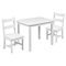Flash Furniture Kyndl Kids Square Activity Table Set, 20 x 24, White (TWWTCS1001WH)