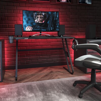 Flash Furniture 52W Gaming Ergonomic Desk, Black (NANRSG1030BK)