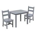 Flash Furniture Kyndl Kids Square Activity Table Set, 20 x 24, Gray (TWWTCS1001GRY)