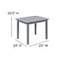 Flash Furniture 3-Piece Square Solid Hardwood Table Set, Gray (TWWTCS1001GRY)