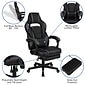 Flash Furniture X40 Ergonomic LeatherSoft Swivel Gaming Massaging Chair, Black/Gray (CH00288BK)