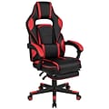 Flash Furniture X40 Ergonomic LeatherSoft Swivel Gaming Massaging Chair, Red (CH00288RED)