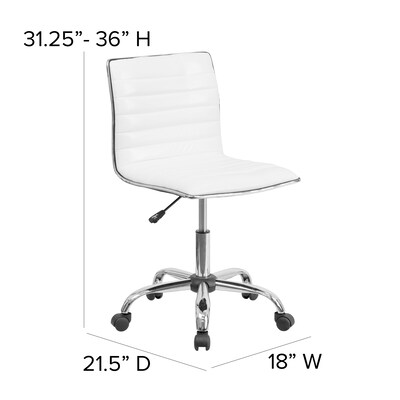 Flash Furniture Park 48"W Rectangular Adjustable Standing Electric Desk with Office Chair, Black/White (BLN2046512BBKWH)