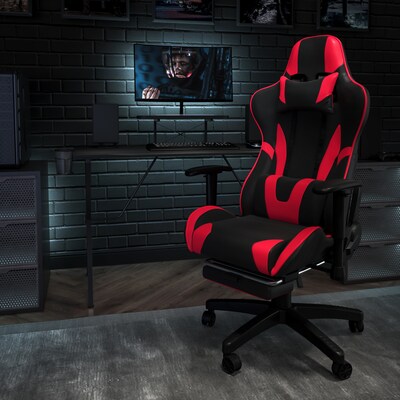 Flash Furniture X30 Ergonomic LeatherSoft Swivel Gaming Chair, Red (CH187230RED)