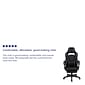 Flash Furniture X40 Ergonomic LeatherSoft Swivel Gaming Massaging Chair, Black/Gray (CH00288BK)