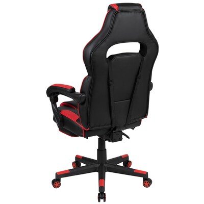 Flash Furniture X40 Ergonomic LeatherSoft Swivel Gaming Massaging Chair, Red (CH00288RED)