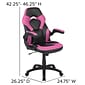 Flash Furniture X10 Ergonomic LeatherSoft Swivel Gaming Chair, Pink/Black (CH00095PK)