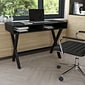 Flash Furniture 42"W Home Office Writing Computer Desk with Open Storage Compartments, Black (GCMBLK61BK)