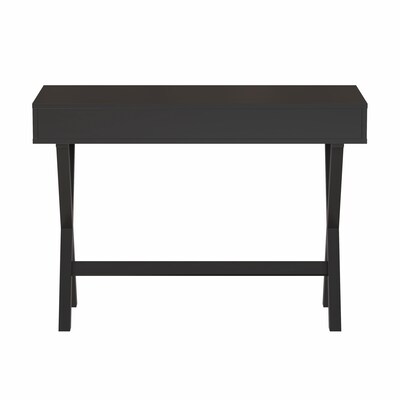 Flash Furniture 42"W Home Office Writing Computer Desk with Open Storage Compartments, Black (GCMBLK61BK)