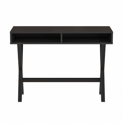 Flash Furniture 42"W Home Office Writing Computer Desk with Open Storage Compartments, Black (GCMBLK61BK)