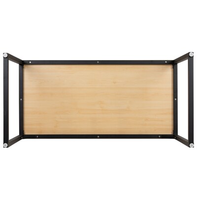 Flash Furniture 47"W Tiverton Industrial Modern Commercial Grade Office Computer Desk, Wood Grain (GCGF15612MAPBK)