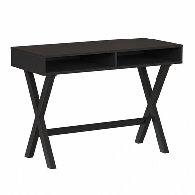 Flash Furniture 42W Home Office Writing Computer Desk with Open Storage Compartments, Black (GCMBLK