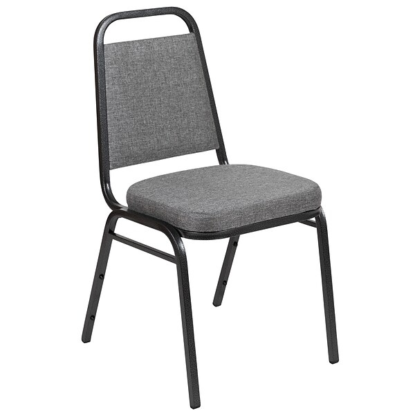 Flash Furniture Fabric Banquet Folding Chair, Gray Fabric/Silver Vein Frame (FDBHF1SVBCG)