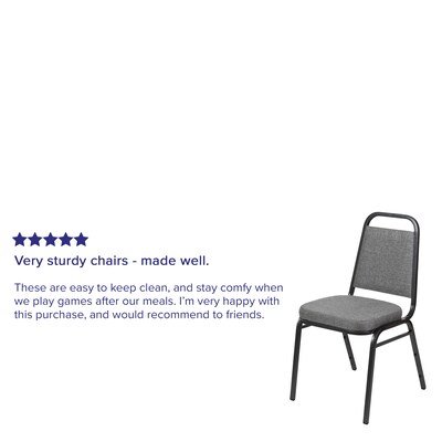 Flash Furniture HERCULES Series Fabric Stacking Banquet Chair, Gray/Silver Vein Frame (FDBHF1SVBCG)