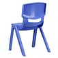 Flash Furniture Whitney Plastic Student Stackable Chair, Blue, 4 Pack (4YUYCX4005BLUE)