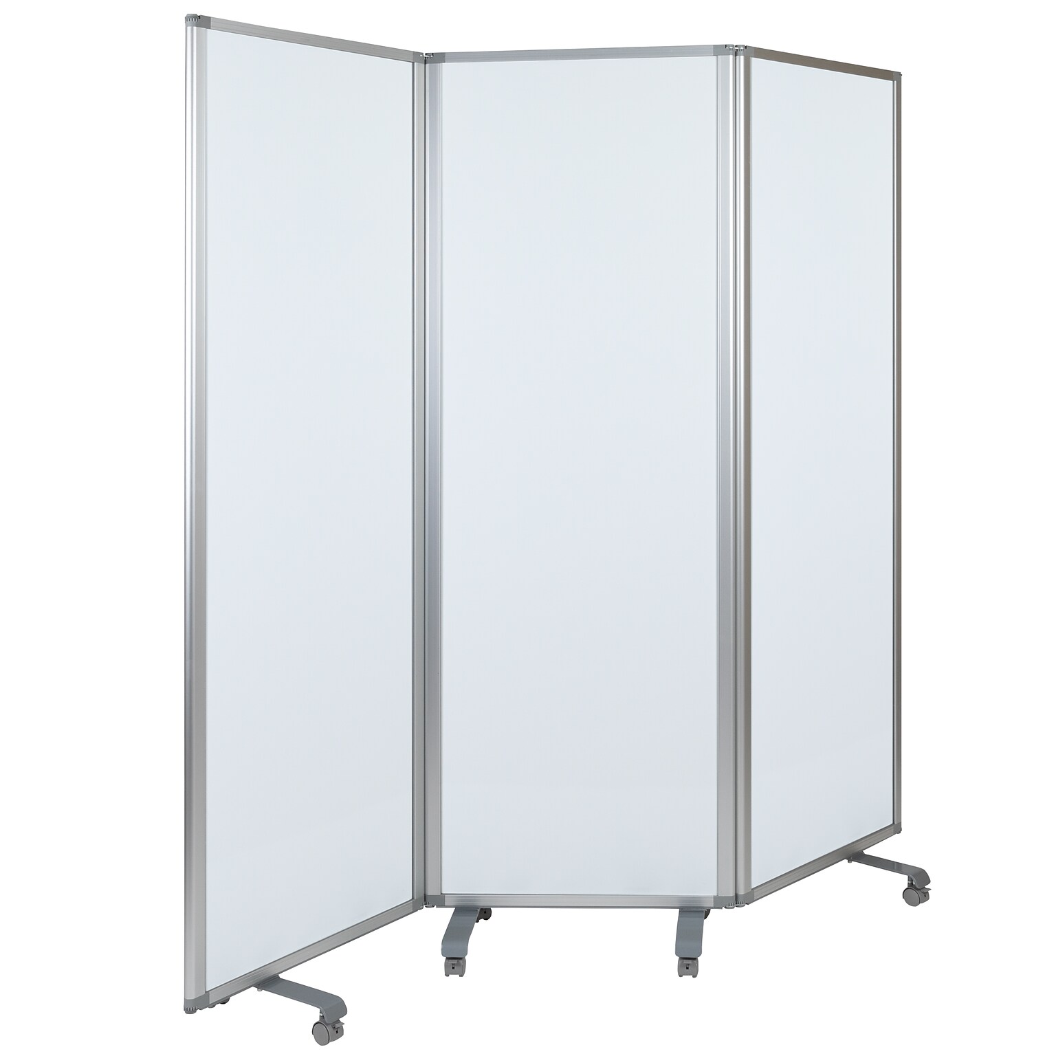 Flash Furniture Mobile Magnetic Whiteboard Partition with Lockable Casters, 72H x 24W (BRPTT0013M60183)