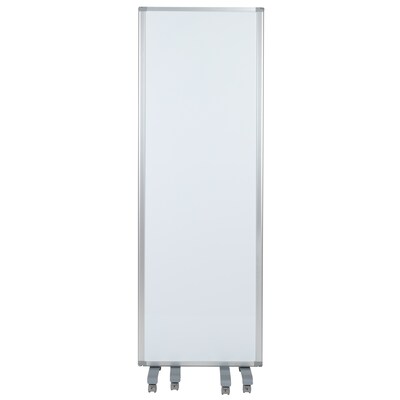 Flash Furniture Mobile Magnetic Whiteboard Partition with Lockable Casters, 72"H x 24"W (BRPTT0013M60183)