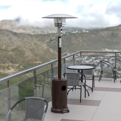 Flash Furniture Sol 40,000 BTU Portable Outdoor Propane Patio Heater, Bronze (NANHSSAGHBR)