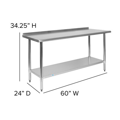 Flash Furniture Prep Table, 60"W x 24"D (NHWT2460BSP)