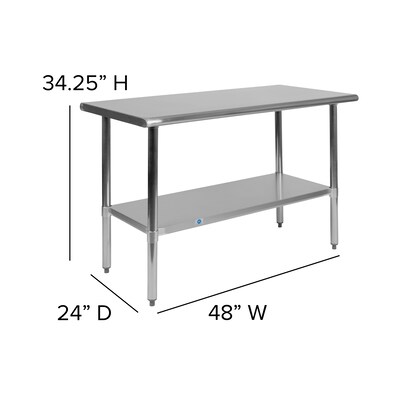 Flash Furniture Prep Tables, 48"W x 24"D (NHWT2448)