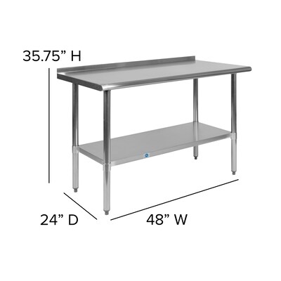Flash Furniture Prep Table, 48"W x 24"D (NHWT2448BSP)