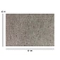 Flash Furniture Minnie Slide-Stop® Polyester 4' x 6' Rectangular Rug Pad, Gray (AFA110406F46GR)