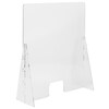Flash Furniture Free-Standing Register Shield / Sneeze Guard, 35H x 42W, Clear Acrylic (BRASLF3542