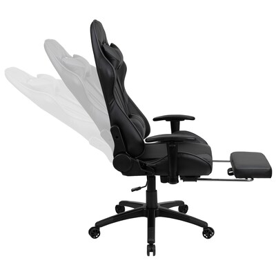 Flash Furniture 52"W Gaming Desk with Gray Reclining Gaming Chair with Footrest, Black (BLNX30RSG1031GY)