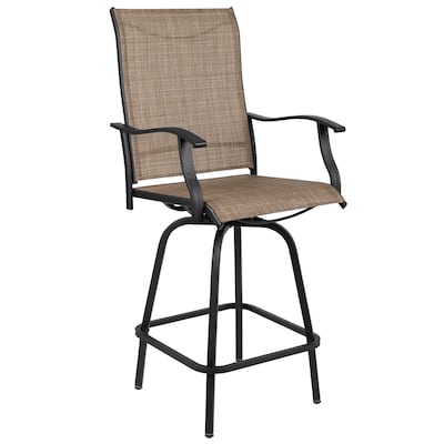 Flash Furniture Valerie All-Weather Textilene Swivel Patio Stools, Brown, 2/Pack (2ETSWVLPTO30)