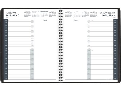 2023 AT-A-GLANCE 7 x 8.75 Daily Appointment Book, Black (70-824-05-23)