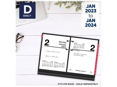2023-at-a-glance-3-75-x-3-daily-loose-leaf-desk-calendar-refill-white-black-e919-50-23-quill-com