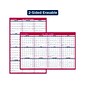 2023 AT-A-GLANCE 32" x 48" Yearly Wet-Erase Wall Calendar, Reversible, Red/Blue (PM326-28-23)
