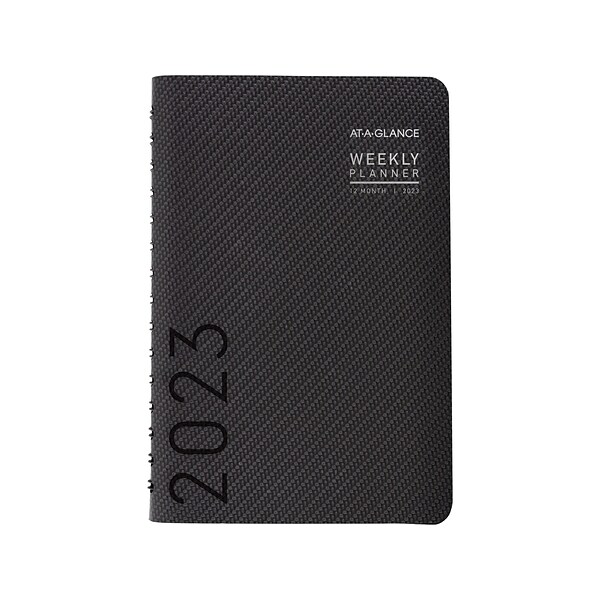2023 AT-A-GLANCE Contemporary 5 x 8 Weekly & Monthly Planner, Charcoal (70-100X-45-23)