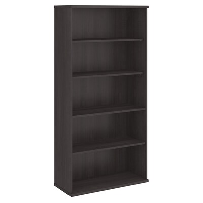 Bush Business Furniture Studio C 5 Shelf Bookcase, Storm Gray, Installed (SCB136SGFA)