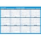 2023 AT-A-GLANCE 24" x 36" Yearly Wet-Erase Wall Calendar, Reversible, Blue/White (PM200-28-23)