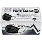 PPE Mask USA Disposable Surgical Cloth Face Mask, One Size, Black, 50/Box, 20 Boxes/Pack (TBN203203)