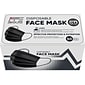 PPE Mask USA Disposable Surgical Cloth Face Mask, One Size, Black, 50/Box, 10 Boxes/Pack (TBN203208)