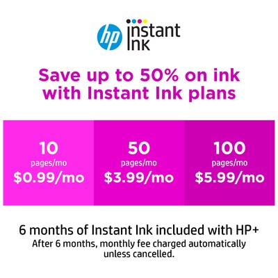 HP ENVY 6455e All-in-One Printer w/ bonus 3 months Instant Ink through HP+