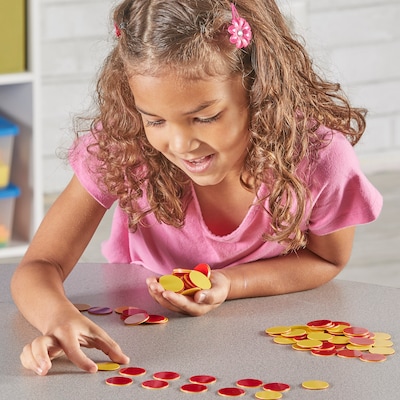 Learning Resources Two-Color Counters, Red and Yellow, Set of 200 (LER7566)
