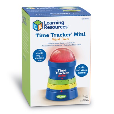 Learning Resources Time Tracker Mini 2 Hour Visual Timer, Blue (LER6909)