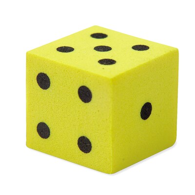 Learning Resources Hands-On Soft Dot Dice Bucket Manipulative, Yellow, Set of 200 (LER6351)