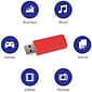 Verbatim PinStripe 32GB USB 3.0 Flash Drives, 5/Pack (70388)