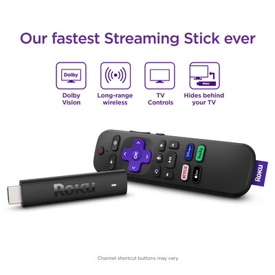 Roku Streaming Stick 4K, Black (3820R)