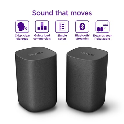 Roku 9020R2 Wireless Bluetooth & Wi-Fi Speakers, Black