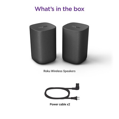 Roku 9020R2 Wireless Bluetooth & Wi-Fi Speakers, Black